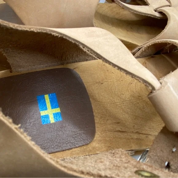 Swedish Leather Clog Sandals - Picture 4 of 6